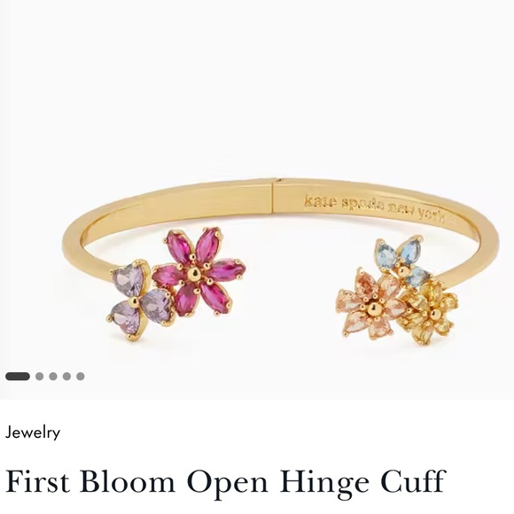 kate spade Jewelry - Kate Spade first bloom open hinge cuff new with tags